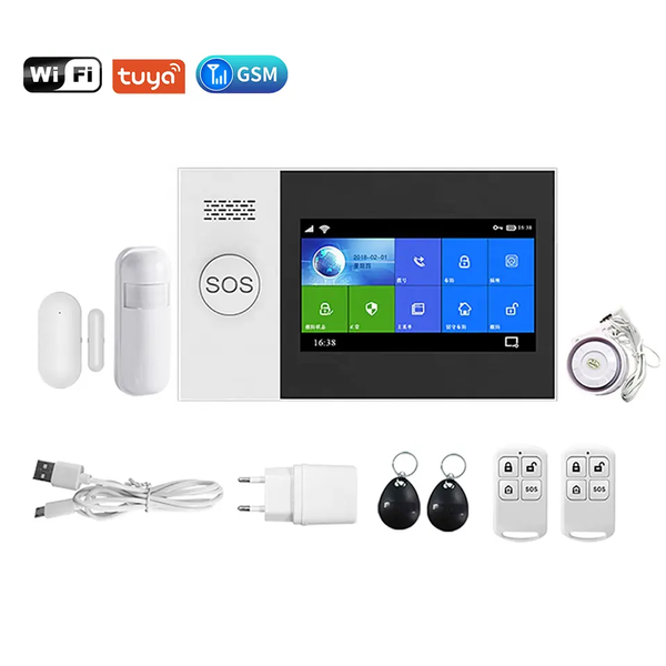 Vezeték nélküli WIFI/GSM riasztó szett érintõképernyõs kijelzõvel. PG-107 4G